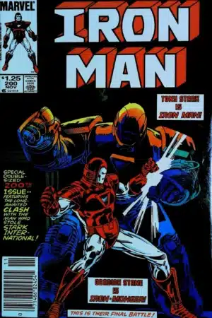 Couverture de IRON MAN (1968) #200 - par Mark Bright - lecubeacomics.com