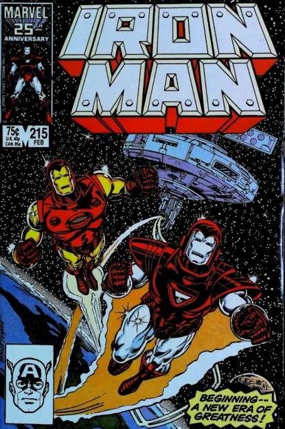 Couverture de IRON MAN (1968) #215 - par Mark Bright - lecubeacomics.com