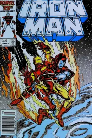 Couverture de IRON MAN (1968) #216 - par Mark Bright - lecubeacomics.com