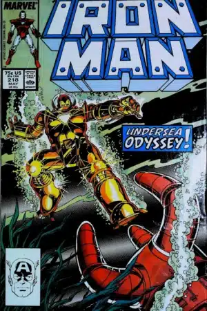 Couverture de IRON MAN (1968) #218 - par Bob Layton - lecubeacomics.com