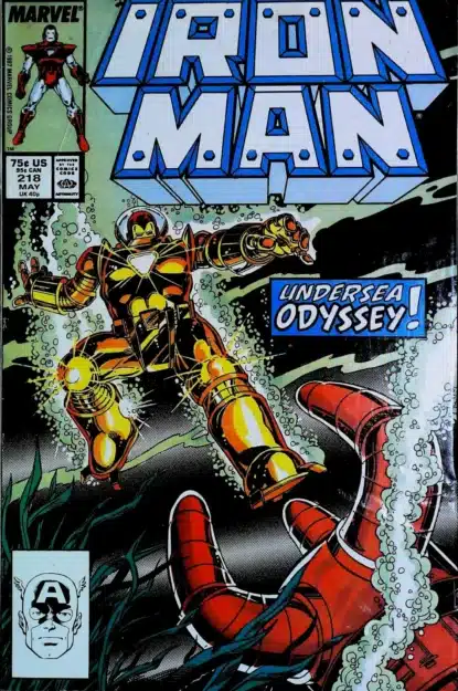 Couverture de IRON MAN (1968) #218 - par Bob Layton - lecubeacomics.com
