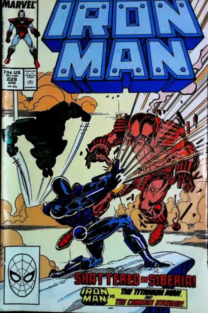 Couverture de IRON MAN (1968) #229 - par Mark Bright - lecubeacomics.com
