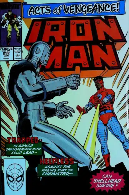 Couverture de IRON MAN (1968) #252 - par Herb Trimpe - lecubeacomics.com