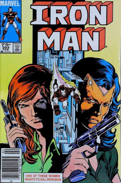 Couverture de IRON MAN (1968) #203 - par Mark Bright - lecubeacomics.com