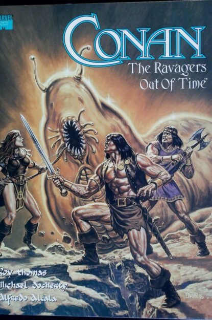 Couverture de CONAN : THE RAVAGERS OUT OF TIME - par Bob Larkin - lecubeacomics.com