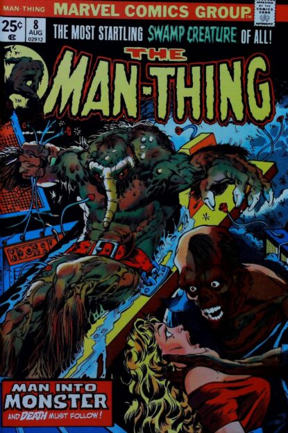 Couverture de MAN-THING (1974) #8 - par Mike Ploog - lecubeacomics.com