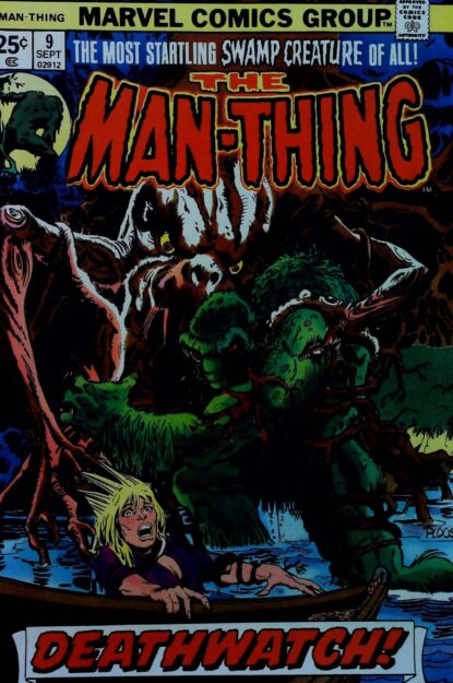 Couverture de MAN-THING (1974) #9 - par Mike Ploog - lecubeacomics.com