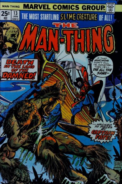 Couverture de MAN-THING (1974) #13 - par Gil Kane - lecubeacomics.com