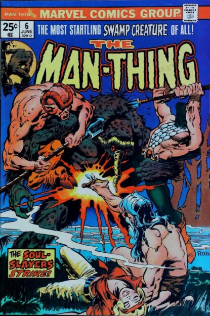 Couverture de MAN-THING (1974) #6 - par Mike Ploog - lecubeacomics.com