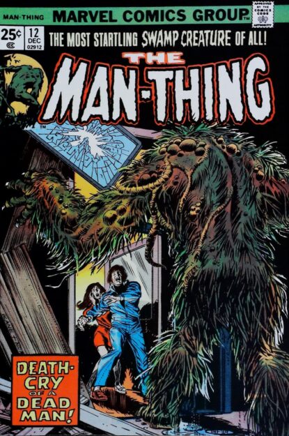 Couverture de MAN-THING (1974) #12 - par Gil Kane - lecubeacomics.com