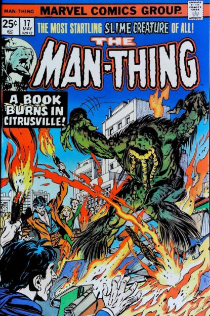 Couverture de MAN-THING (1974) #17 - par Gil Kane - lecubeacomics.com