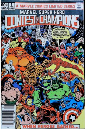 Couverture de MARVEL SUPER HERO CONTEST OF CHAMPIONS (1982) COMPLETE SET #1-3 - par John Romita Jr - lecubeacomics.com
