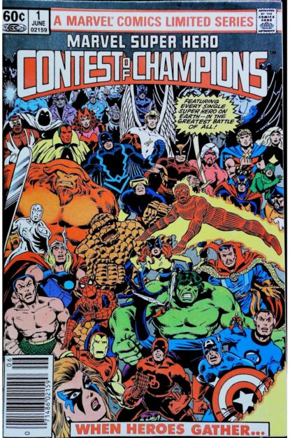 Couverture de MARVEL SUPER HERO CONTEST OF CHAMPIONS (1982) COMPLETE SET #1-3 - par John Romita Jr - lecubeacomics.com