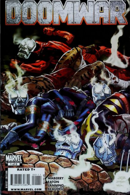Couverture de DOOMWAR (2010) COMPLETE SET #1-6 - par John Romita Jr - lecubeacomics.com