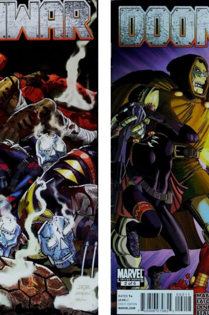 DOOMWAR (2010) COMPLETE SET #1-6 - Marvel - lecubeacomics.com Couverture de DOOMWAR (2010) COMPLETE SET #1-6 - par John Romita Jr - lecubeacomics.com