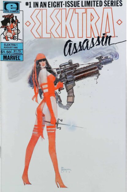 Couverture de ELEKTRA ASSASSIN (1986) COMPLETE SET #1-8 - par Bill Sienkiewicz - lecubeacomics.com