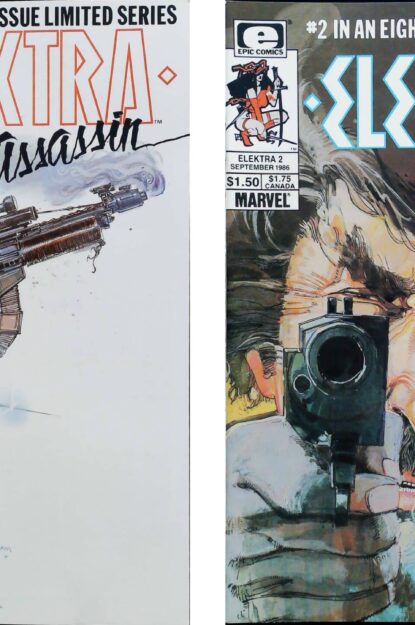 ELEKTRA ASSASSIN (1986) COMPLETE SET #1-8 - Epic - lecubeacomics.com Couverture de ELEKTRA ASSASSIN (1986) COMPLETE SET #1-8 - par Bill Sienkiewicz - lecubeacomics.com