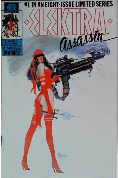 Couverture de ELEKTRA ASSASSIN (1986) #1 - par Bill Sienkiewicz - lecubeacomics.com