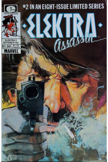 Couverture de ELEKTRA ASSASSIN (1986) #2 - par Bill Sienkiewicz - lecubeacomics.com