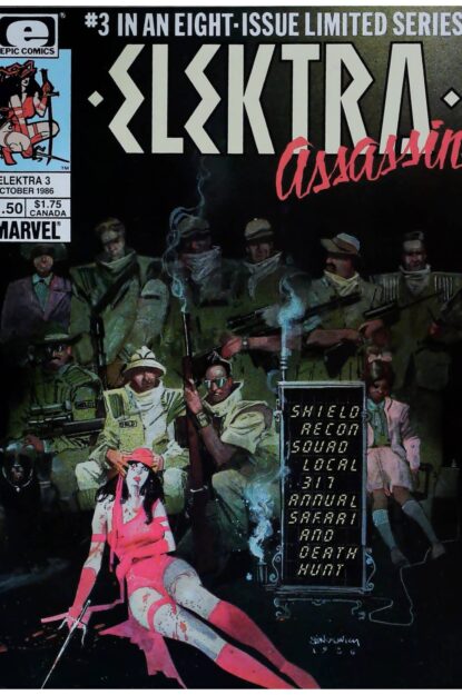 Couverture de ELEKTRA ASSASSIN (1986) #3 - par Bill Sienkiewicz - lecubeacomics.com