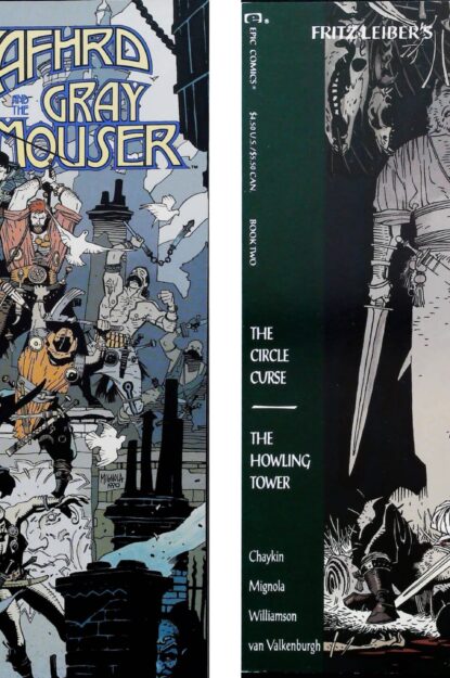 FAFHRD AND THE GRAY MOUSER (1990) COMPLETE SET #1-4 - Epic - lecubeacomics.com Couverture de FAFHRD AND THE GRAY MOUSER (1990) COMPLETE SET #1-4 - par Mike Mignola - lecubeacomics.com