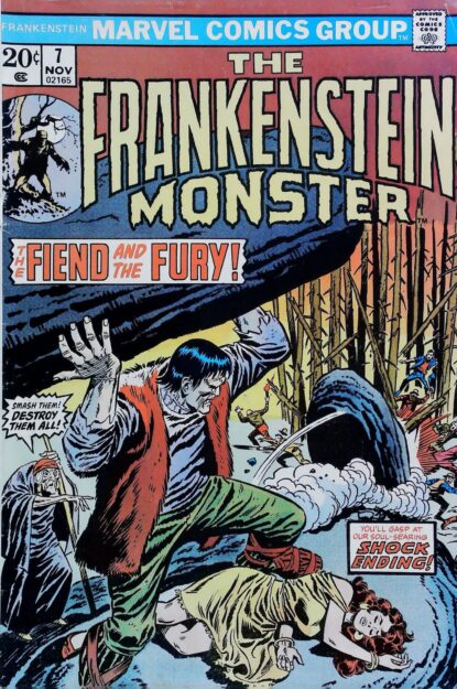 Couverture de FRANKENSTEIN (1973) #7 - par John Buscema - lecubeacomics.com