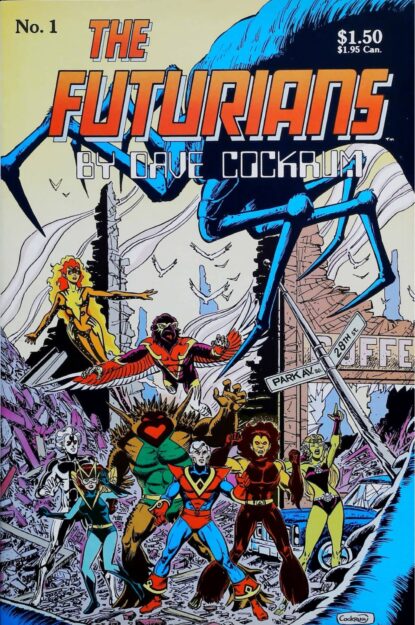 Couverture de FUTURIANS (1985) COMPLETE SET #1-3 - par Dave Cockrum - lecubeacomics.com