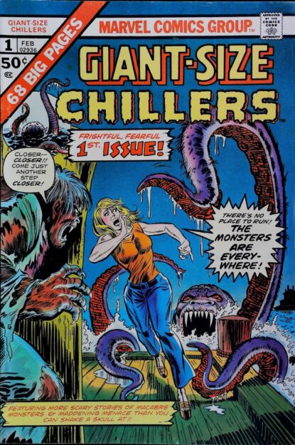 Couverture de GIANT-SIZE CHILLERS (1975) #1 - par John Romita Sr - lecubeacomics.com