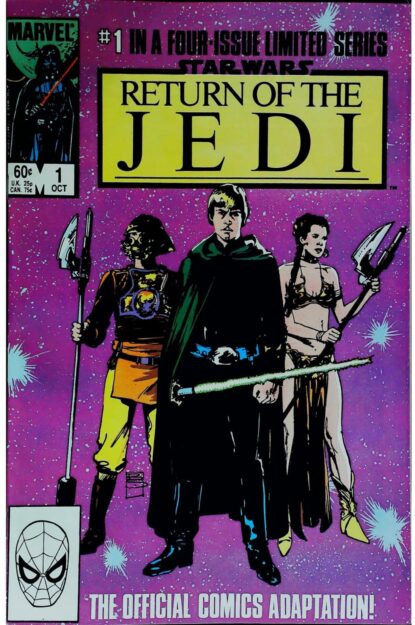 Couverture de STAR WARS : RETURN OF THE JEDI (1983) COMPLETE SET #1-4 - par Bill Sienkiewicz - lecubeacomics.com
