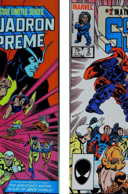 SQUADRON SUPREME (1985) COMPLETE SET #1-12 - Marvel - lecubeacomics.com Couverture de SQUADRON SUPREME (1985) COMPLETE SET #1-12 - par Bob Hall - lecubeacomics.com