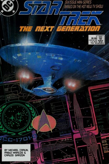 Couverture de STAR TREK THE NEXT GENERATION (1988) #1 - par Bill Sienkiewicz - lecubeacomics.com