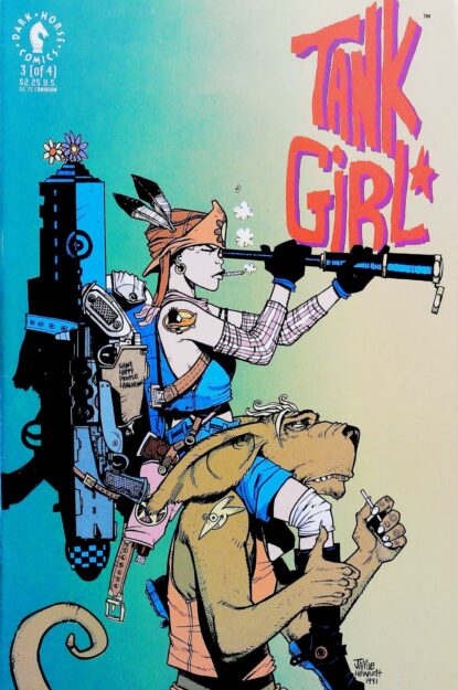 Couverture de TANK GIRL (1991) #3 - par Jamie Hewlett - lecubeacomics.com