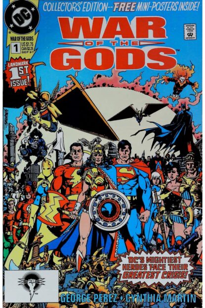 Couverture de WAR OF THE GODS (1991) COMPLETE SET #1-4 - par George Perez - lecubeacomics.com