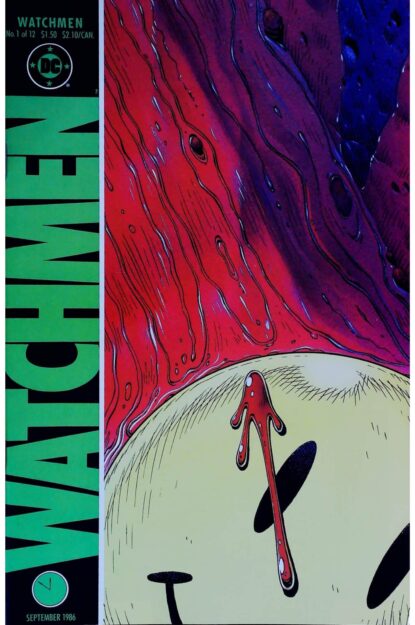 Couverture de WATCHMEN (1986) COMPLETE SET #1-12 - par Dave Gibbons - lecubeacomics.com