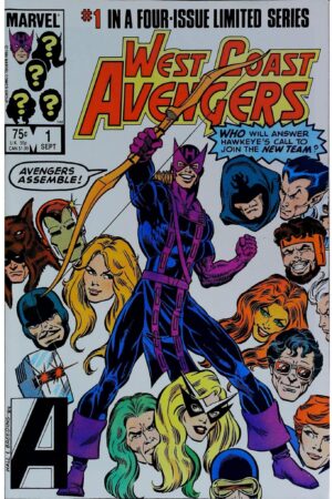 Couverture de WEST COAST AVENGERS (1984) COMPLETE SET #1-4 - par Bob Hall - lecubeacomics.com