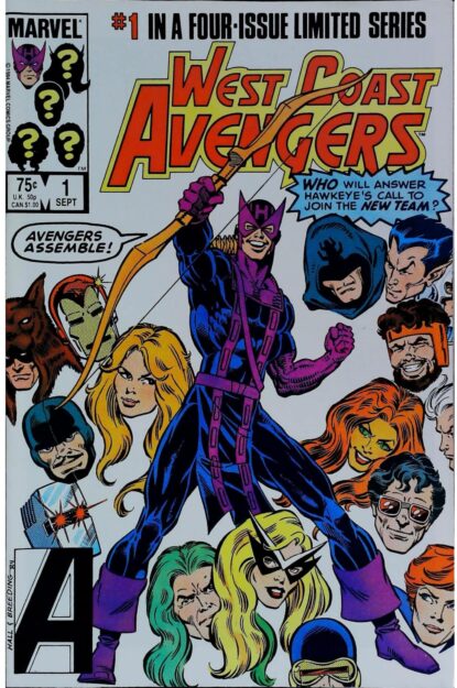 Couverture de WEST COAST AVENGERS (1984) COMPLETE SET #1-4 - par Bob Hall - lecubeacomics.com