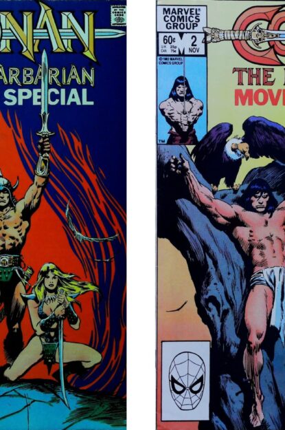 CONAN THE BARBARIAN : MOVIE SPECIAL (1982) COMPLETE SET #1-2 - Marvel - lecubeacomics.com Couverture de CONAN THE BARBARIAN : MOVIE SPECIAL (1982) COMPLETE SET #1-2 - par John Buscema - lecubeacomics.com