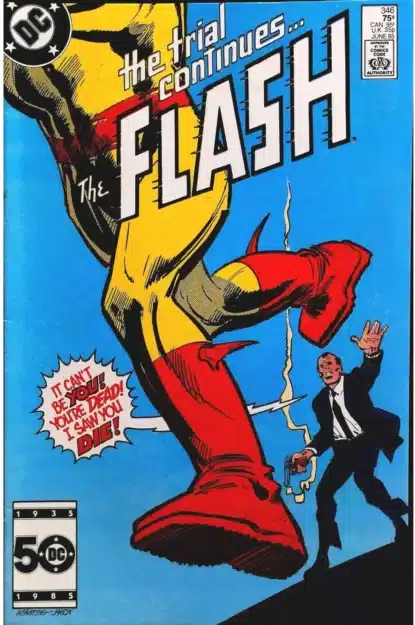 Couverture de FLASH (1959) #346 - par Carmine Infantino - lecubeacomics.com
