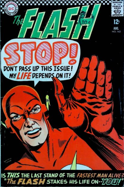 Couverture de FLASH (1959) #163 - par Carmine Infantino - lecubeacomics.com
