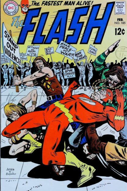 Couverture de FLASH (1959) #185 - par Ross Andru - lecubeacomics.com