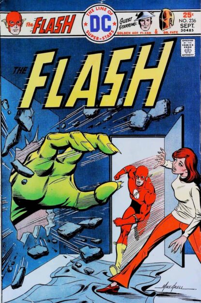 Couverture de FLASH (1959) #236 - par Mike Grell - lecubeacomics.com