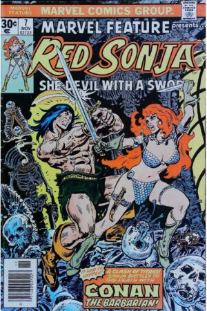 Couverture de MARVEL FEATURE (1975) #7 - par Frank Thorne - lecubeacomics.com