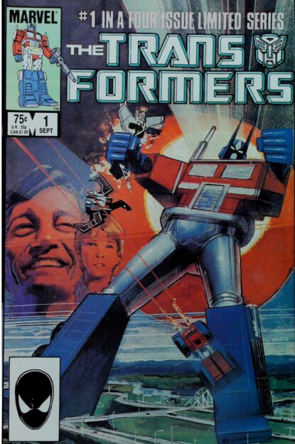Couverture de TRANSFORMERS (1984) COMPLETE SET #1-4 - par Bill Sienkiewicz - lecubeacomics.com