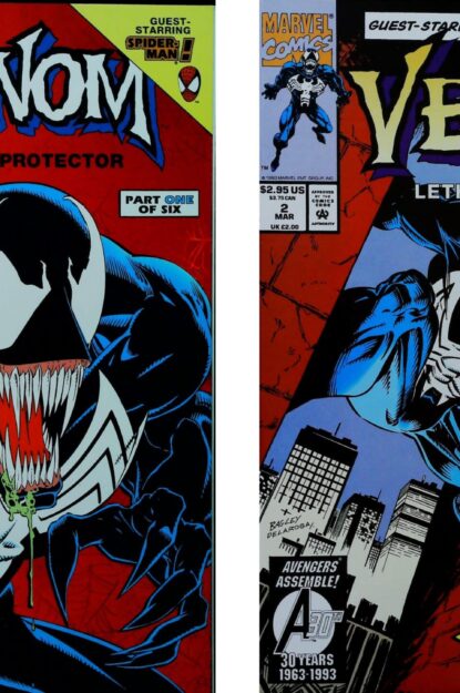 VENOM : LETHAL PROTECTOR (1993) COMPLETE SET #1-6 - Marvel - lecubeacomics.com Couverture de VENOM : LETHAL PROTECTOR (1993) COMPLETE SET #1-6 - par Mark Bagley - lecubeacomics.com