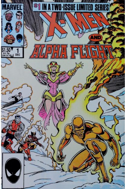 Couverture de X-MEN AND ALPHA FLIGHT (1985) COMPLETE SET #1-2 - par Paul Smith - lecubeacomics.com