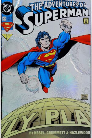 Couverture de ADVENTURES OF SUPERMAN #505 - Foil cover edition - par Tom Grummett - lecubeacomics.com