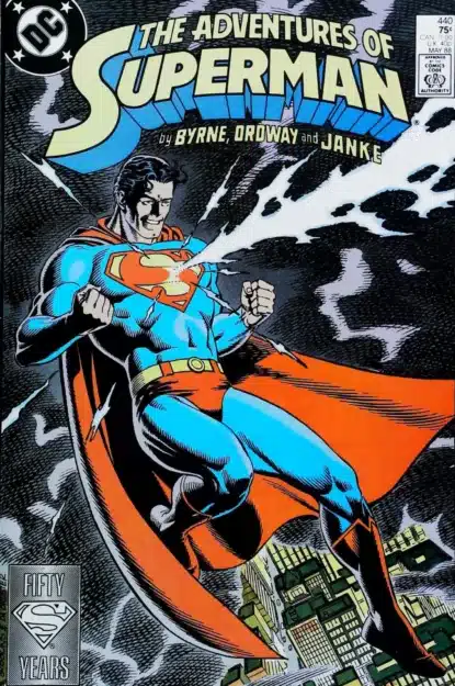 Couverture de ADVENTURES OF SUPERMAN #440 - par Dave Gibbons - lecubeacomics.com