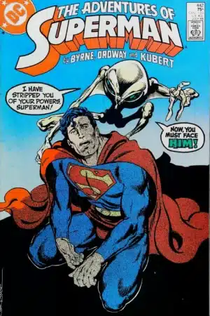 Couverture de ADVENTURES OF SUPERMAN #442 - par John Byrne - lecubeacomics.com