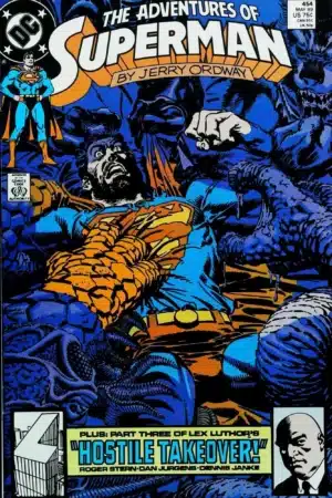 Couverture de ADVENTURES OF SUPERMAN #454 - par Jerry Ordway - lecubeacomics.com