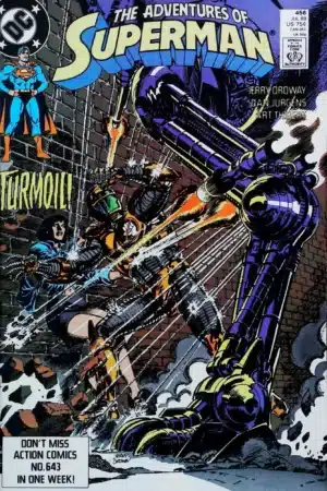 Couverture de ADVENTURES OF SUPERMAN #456 - par Jerry Ordway - lecubeacomics.com